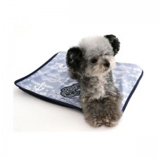 [펫파라다이스] 필드 글라이드 접촉 냉감 커버 마린 무늬 쿨 매트 사각 S