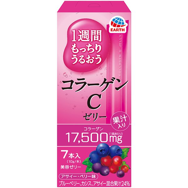 콜라겐 C 미용 젤리 1 주일 확실히 윤기 콜라겐 C 젤리 아사이 베리 맛 비타민 C 콜라겐 젤리 10g × 7 개 스틱 타입