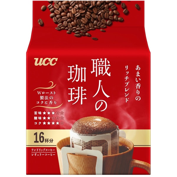 UCC 유시씨 장인의 커피 원드립 커피 아마이 향기의 리치 블렌드 112g(7g×16봉)