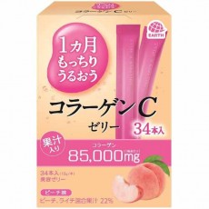 어스 제약 미용 젤리 1 개월 넉넉한 윤택 콜라겐 C 젤리 복숭아 맛 10g × 34 개 스틱 타입