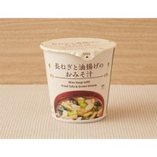 로손 나가네기&아부라아게 미소시루 일본 편의점 컵스프
